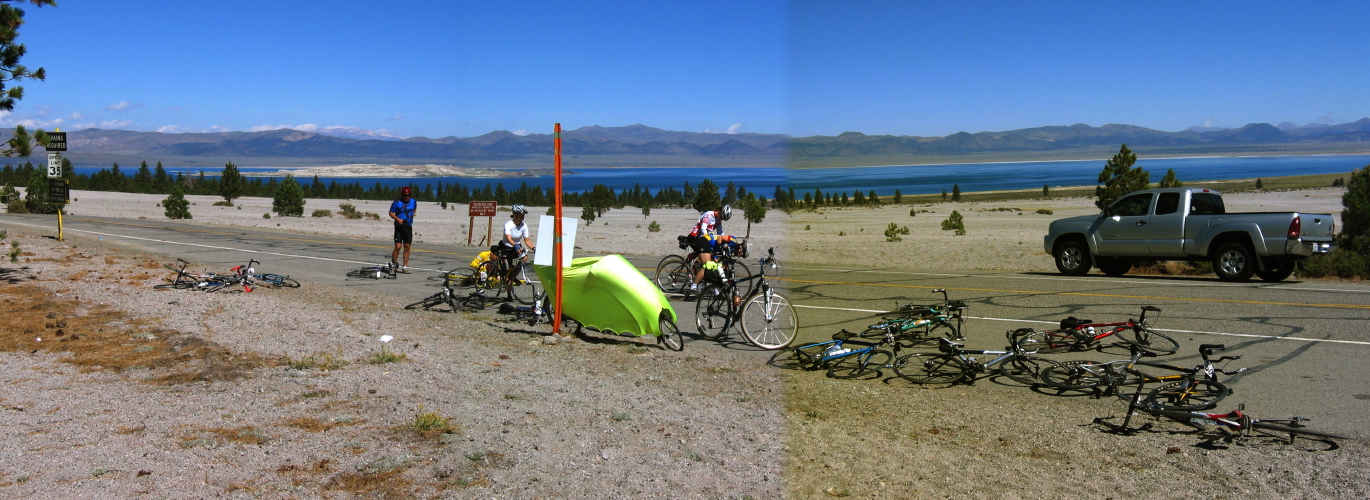 Mono Craters Rest Stop; view is to the north (6980ft)