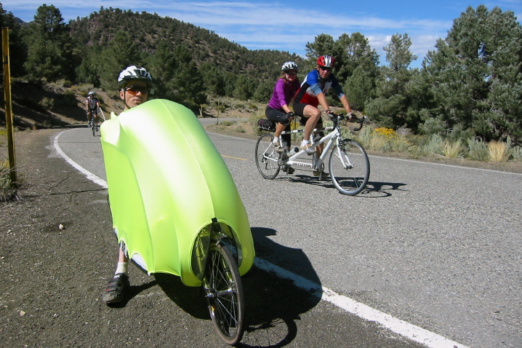 Bill stopping for a quick break on Wildrose Grade, Benton Crossing Rd. (7425ft)