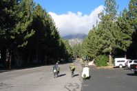 Starting the ride #1: (l to r): Ron Bobb, Zach Kaplan, and Bill (7875ft)
