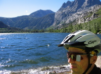 Bill rides alongside Silver Lake. (7230ft)