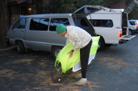 Bill preparing his bike #1.