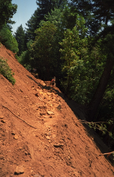 Big slide across Highland Way