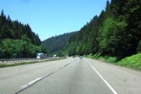 Passing through the montains near Drain, Oregon.