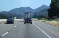 Heading into the mountains north of Redding, CA.