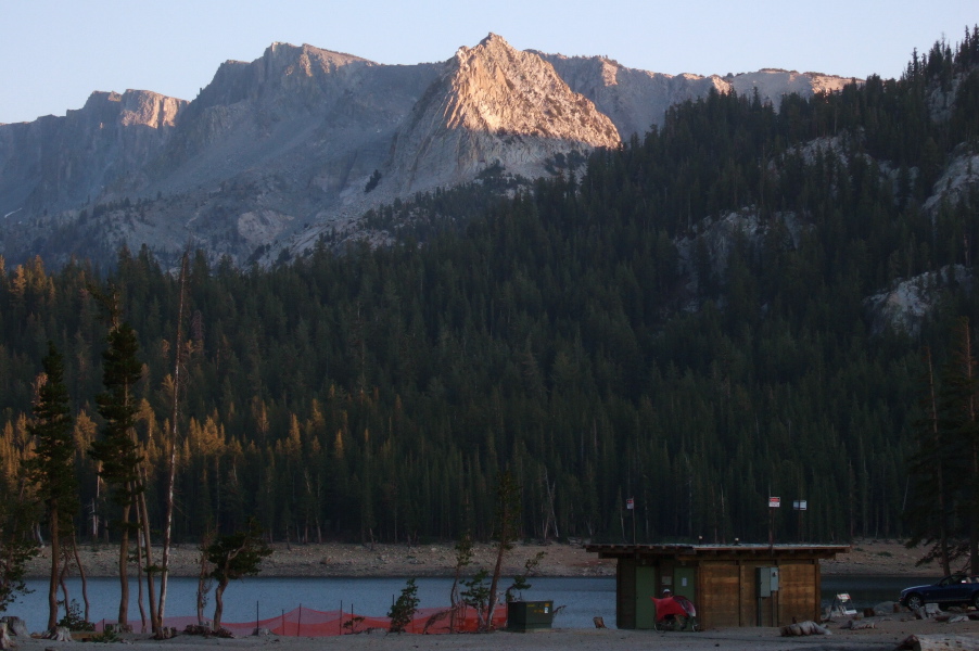 Sunset on Crystal Crag from Horseshoe Lake.