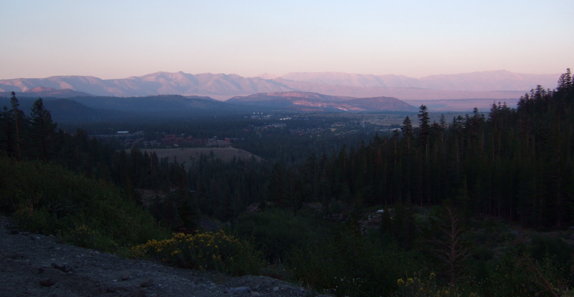 Sunset on Mammoth Lakes.