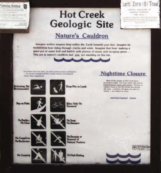 Sign at entrance trail