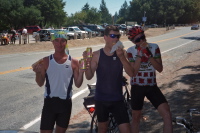 Eating hot dogs and Squirt