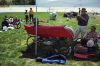 Mark Mueller on his faired and socked Volae