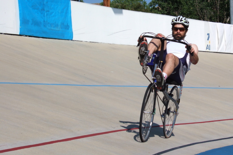 Karta Atehortua shows road rash on his right knee, riding his 2008 RANS F5.