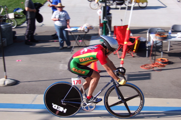 Rick Valbuena on his fixie.
