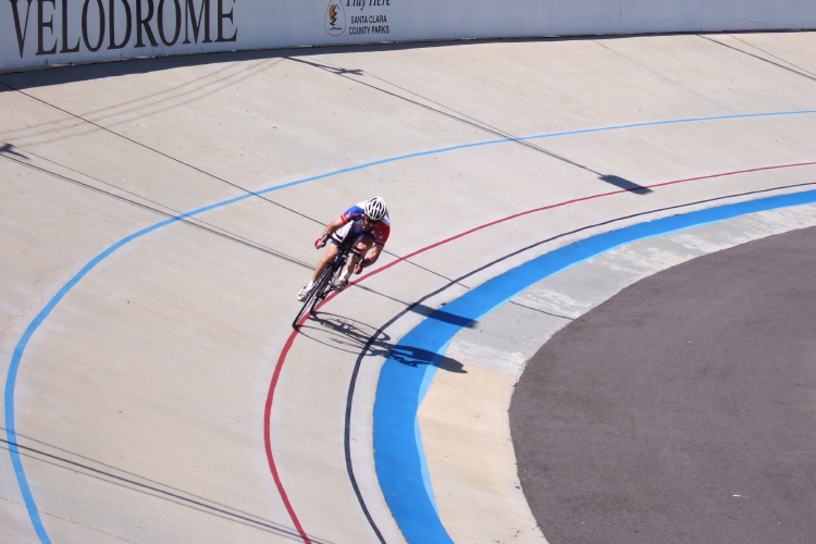 Karta Atehortua on his upright bike.