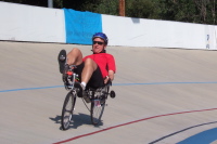 Andrew Bell on his Reynolds T-Bone with an un-aerodynamic mirror.