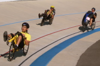 Guy on M5 Low Racer, Michael Cvetich, and Denton Coetze, who lets his rear wheel touch the blue line.