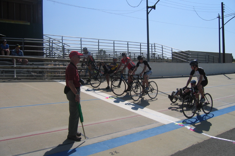 Chris Broome gives last-minute instructions.