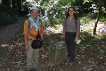 Frank and Stella at the Skyline Trail and Archery Fire Road