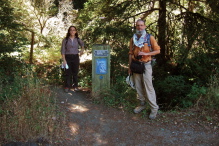 Stella and Frank at Skyline Trail and Kings Mountain Road