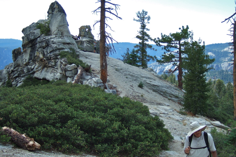 David presses on to Indian Rock while other park visitors explore the Arch.