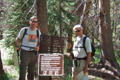Bill and David on the trail, 0.7 miles from the trailhead