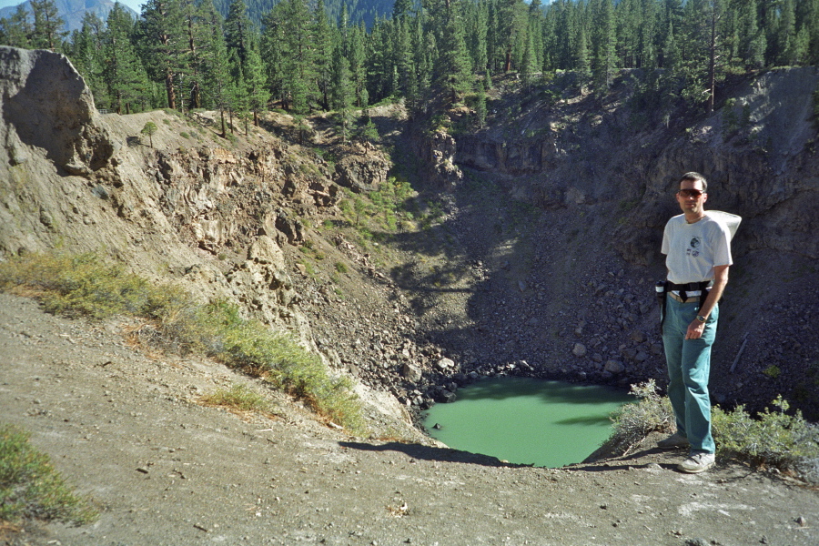 Bill at the edge of the Inyo Crater.