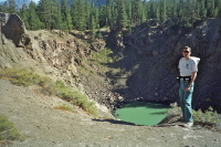 Bill at the edge of the Inyo Crater.