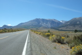 Looking back south on June Lake Loop.