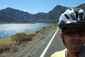 Looking back on Grant Lake and Reversed Peak (l) and Grant Peak (r).