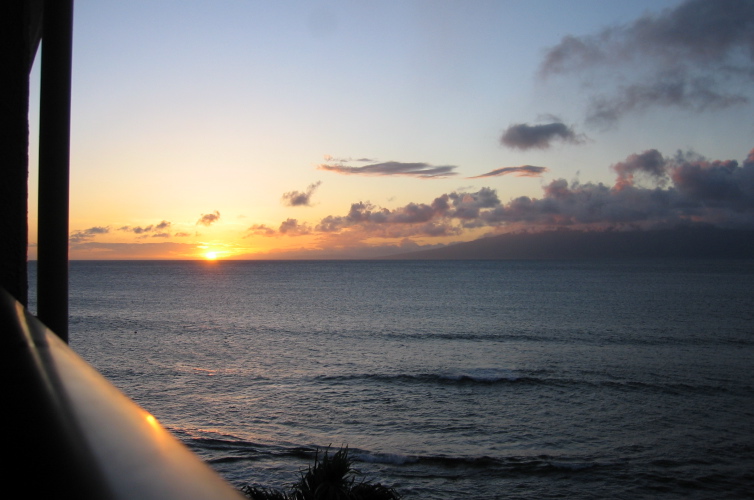 Sunset over the Kalohi Channel.