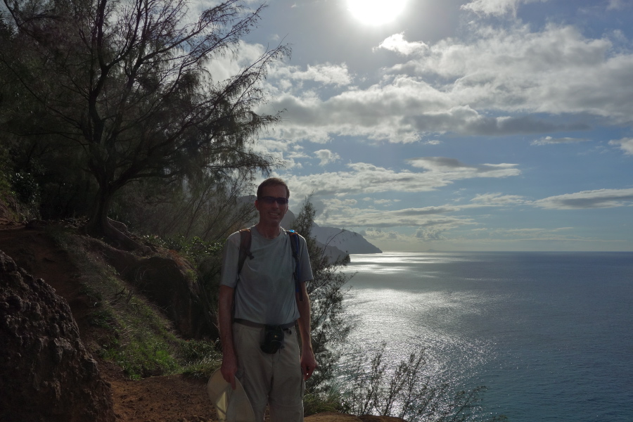 Bill at the second viewpoint along the Kalalau Trail