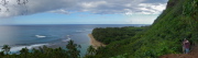Kay and David climb the Kalalau Trail to Ke'e Beach Lookout.
