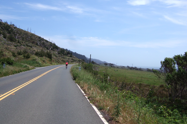 On CA1.  The first cyclist I've seen in over an hour.
