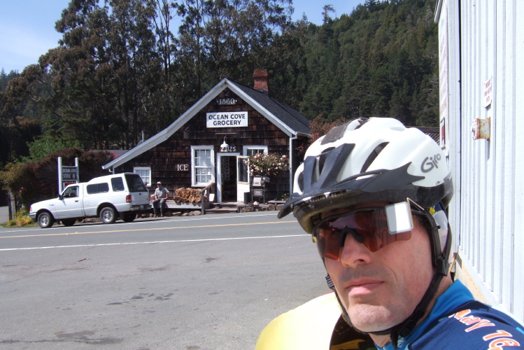 Stopping for a break at Ocean Cove.