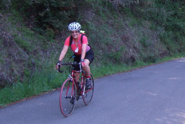 Passing a cyclist on Austin Creek Rd.