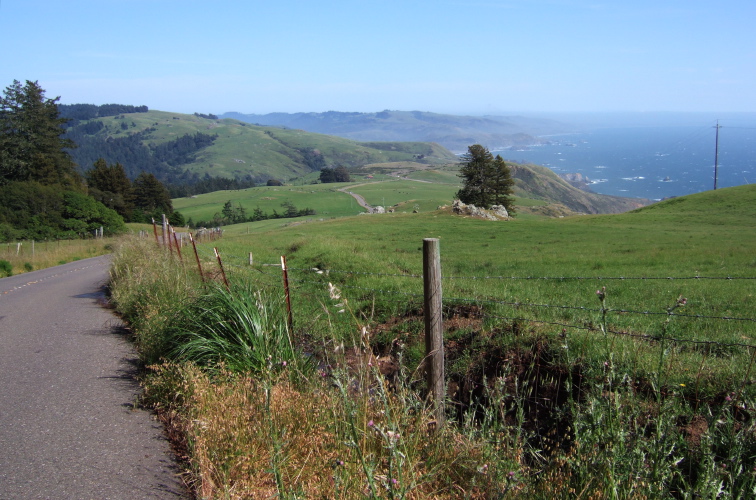 Looking down Meyers Grade Rd.
