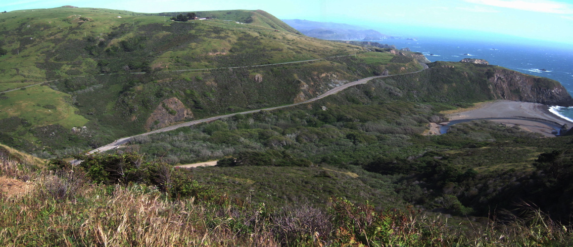 Russian Gulch is too wide for a bridge.