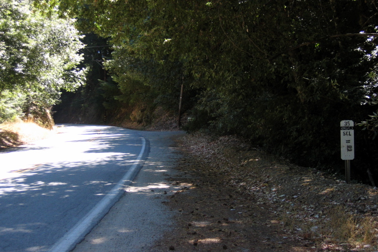 Kings Creek Truck Rd. leaves Skyline Blvd. here. (3110ft)