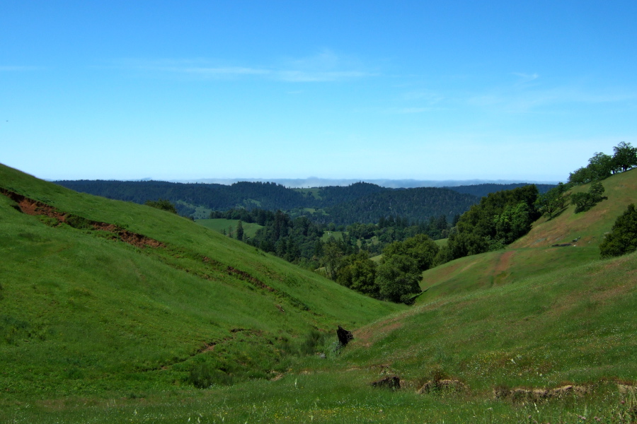 View southwest to the coast.