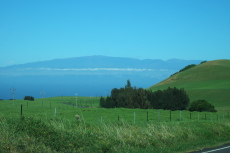 Haleakala (10023ft) looms large on the horizon from the Kohala Peninsula on Hawai'i.