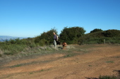 David and Kumba at the view spot on Trapper's Ridge
