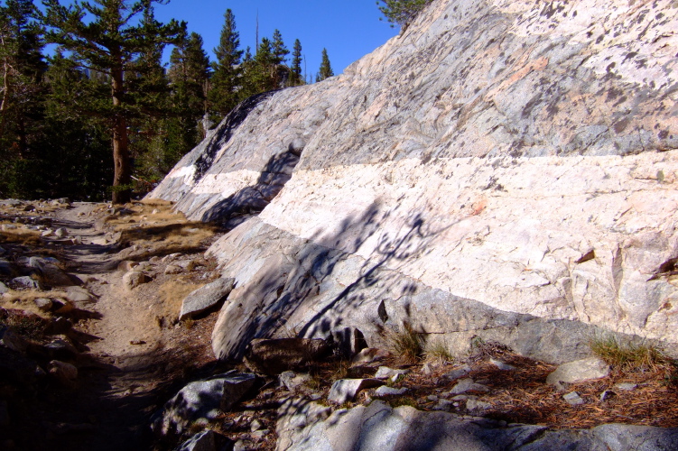 Long vein in the granite.