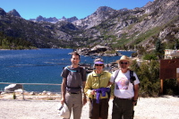 At the start at Lake Sabrina (9128ft).