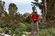 Bill stands next to Lamarck Creek.
