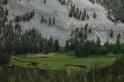 Grass Lake from high on the Lamarck Lakes trail