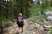 Brian and Nancy lead the way down the trail.