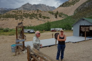 Brian speaks with the North Lake Pack Station operator