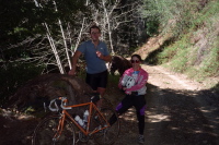 Richard and Stella on the Las Cumbres dirt road that was a dead end.