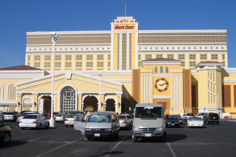 Preparing to depart the South Coast Hotel and Casino.