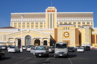 Preparing to depart the South Coast Hotel and Casino.
