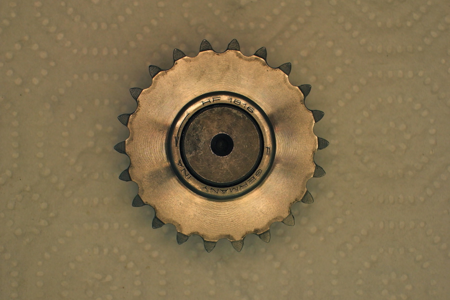 22t sprocket, clutch, and shaft