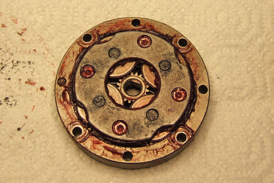 Planetary gear, input side.